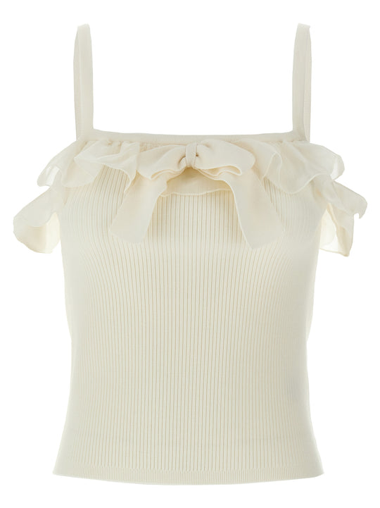 Ruffle Top Tops White