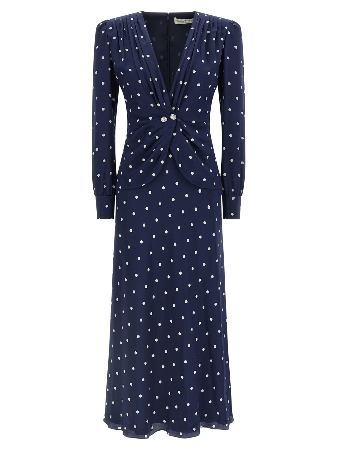 Alessandra Rich Polka Dot Dress Dresses - Blue | 08ad62facd7246bfa516673358e6f10170b88c8d