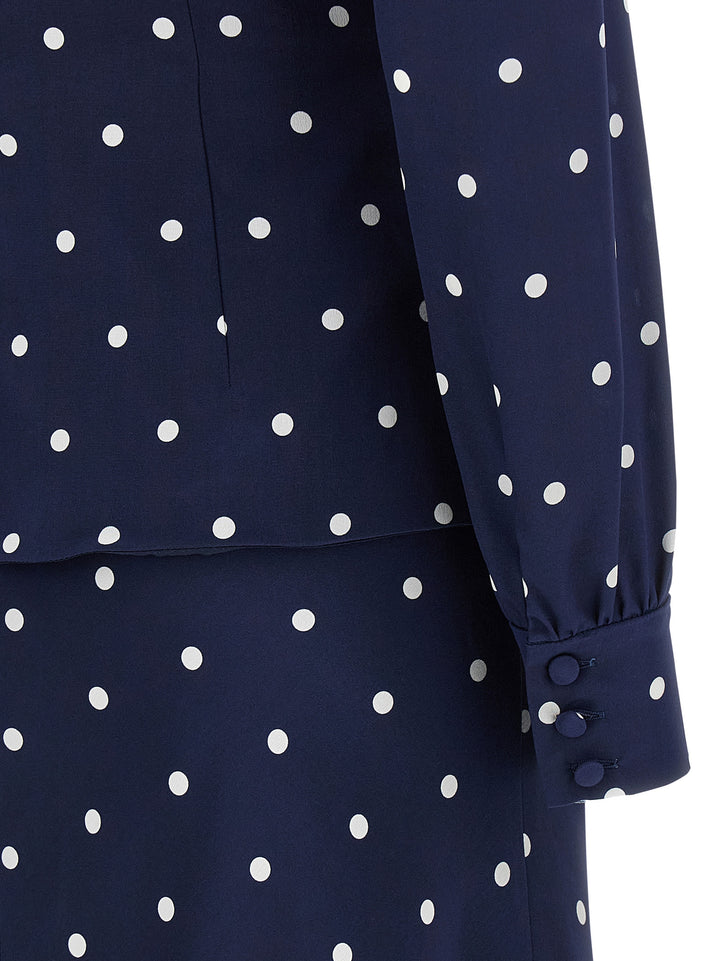 Alessandra Rich Polka Dot Dress Dresses - Blue | cefb8fa3a2463e306077d82480315b9562b37553