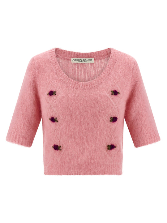 Carded Mohair Sweaters And Cardigans Pink
