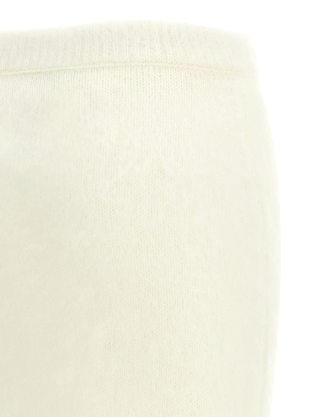 Alessandra Rich Carded Mohair Skirts - White | 90793f20c2a2aea30a243951b1180ed4d0f7e1fd