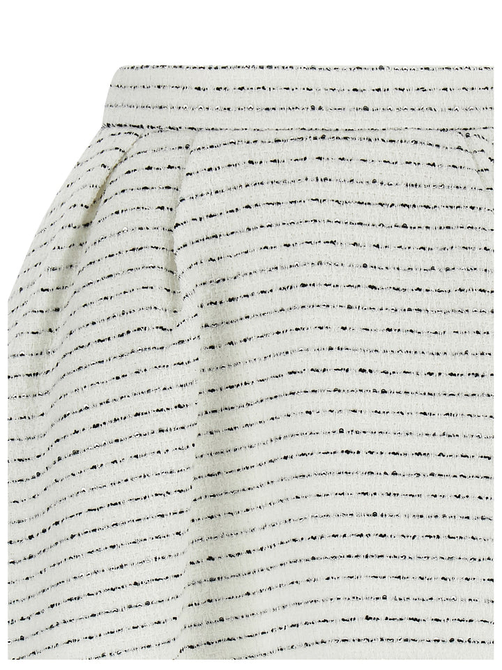 Alessandra Rich Tweed Skirt Skirts - White | 861a41ed6bb5ae86f06bca565d50aadde7b53713
