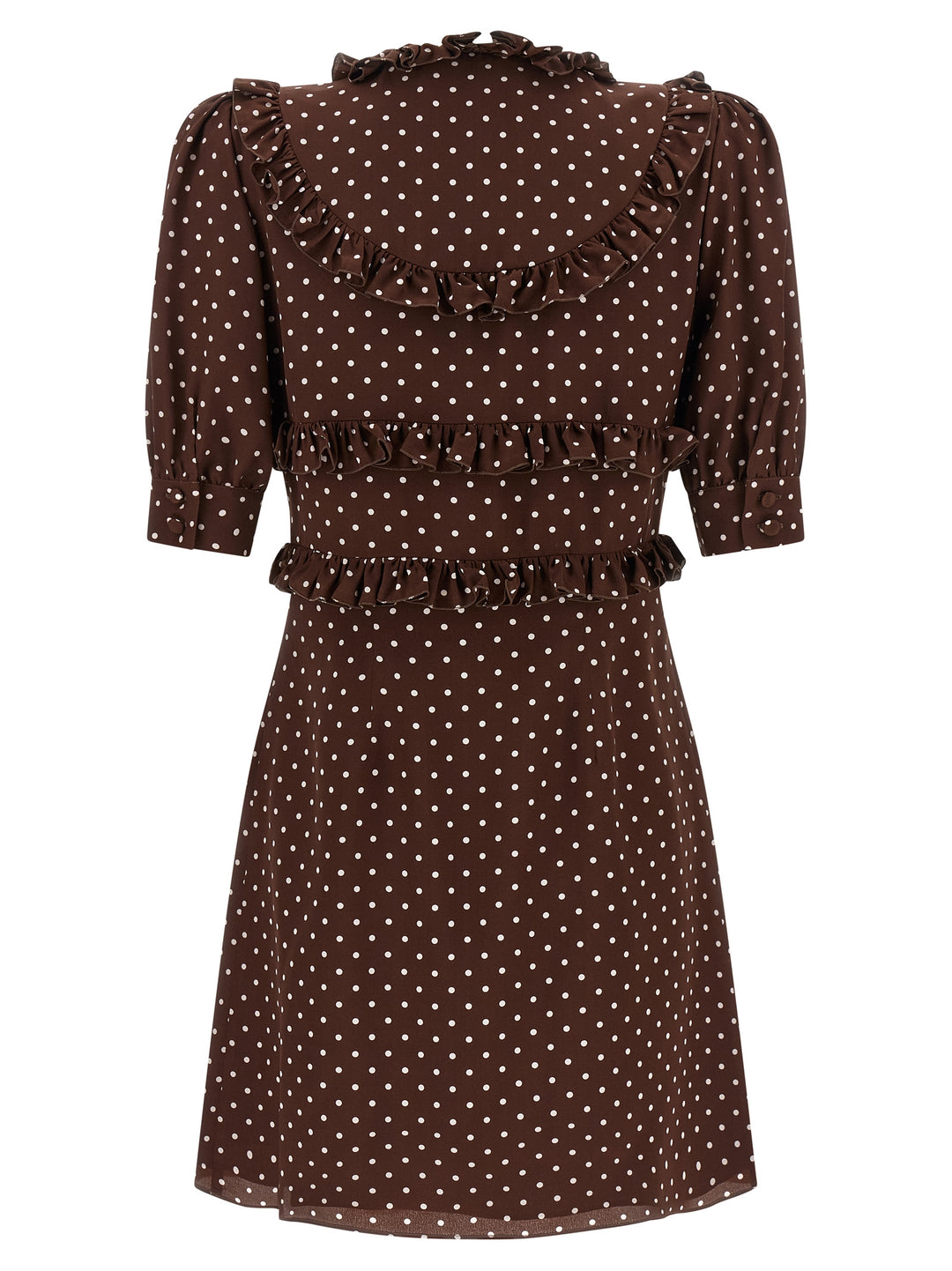 Alessandra Rich Polka Dot Mini Dresses - Brown | 8de922caa1db1fa039a9b28a7a797ad1139a132b