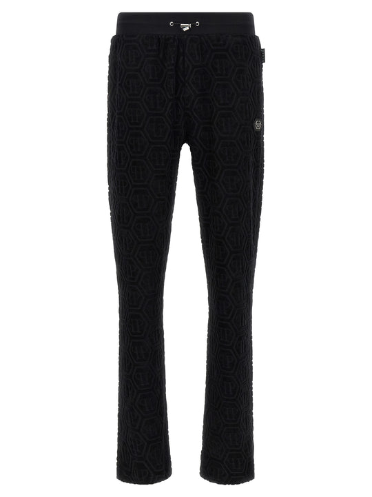 Jacquard Joggers Pants Black