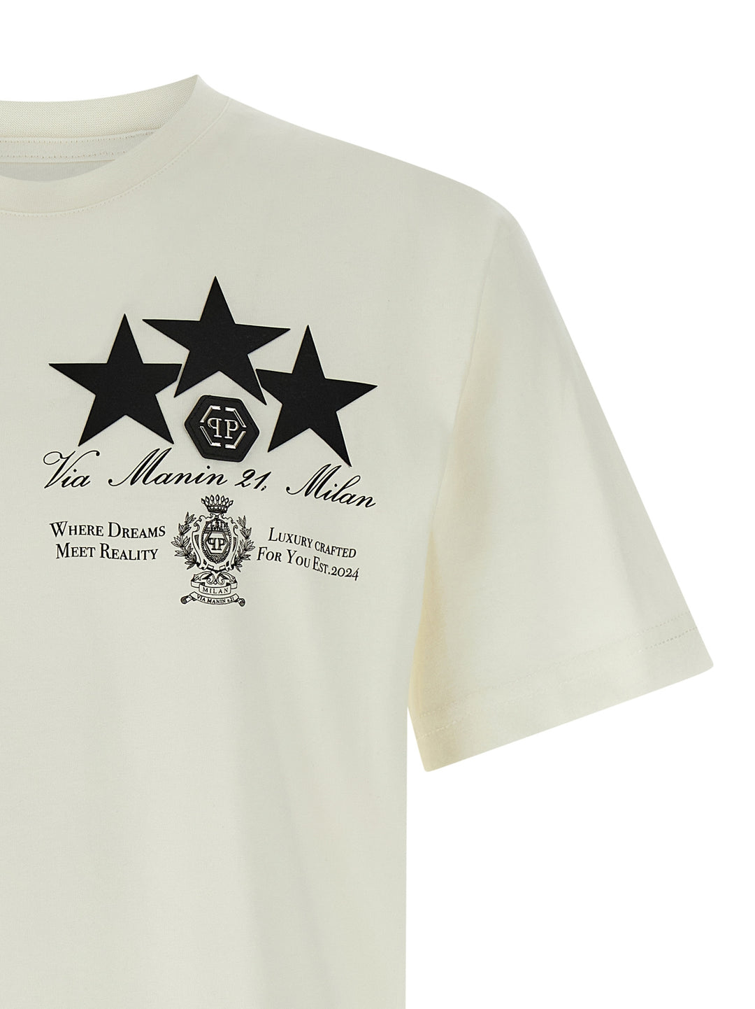 Philipp Plein Print Patch T-shirt - White | d7cb42aac9d25b7ddadf0d0134474328777a83e0