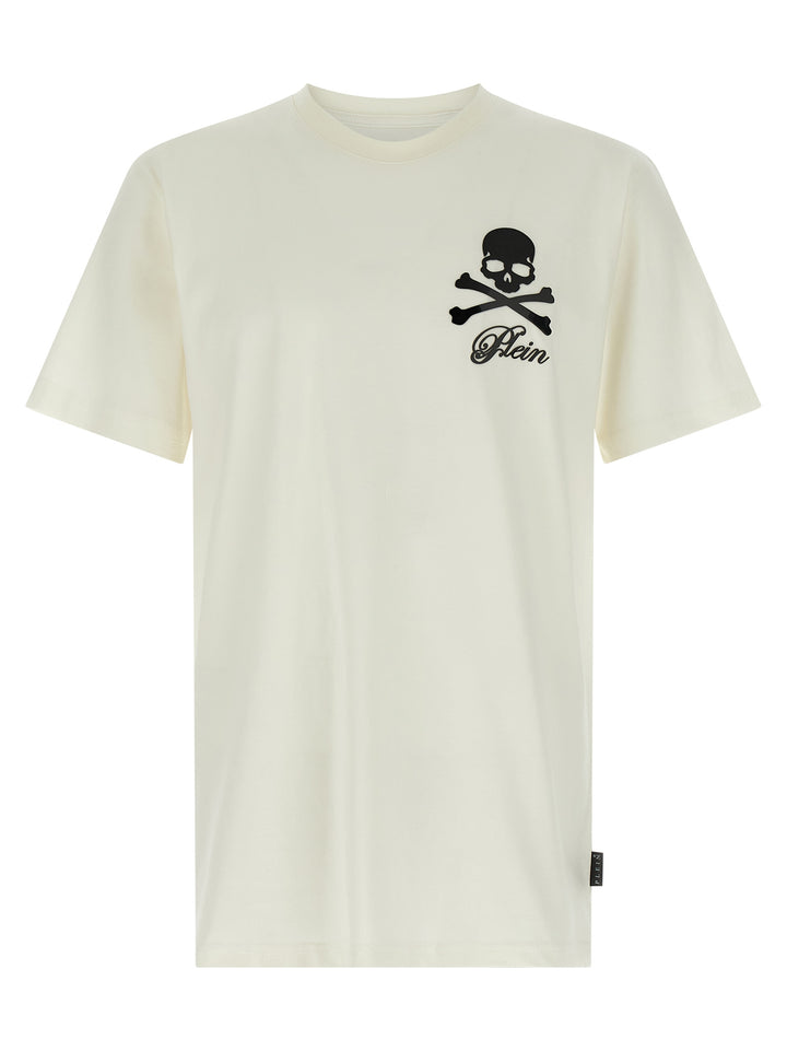 Philipp Plein Skull & Bones T-shirt - White | 049db1e23582d0045bc1609dac9b12af403d9475