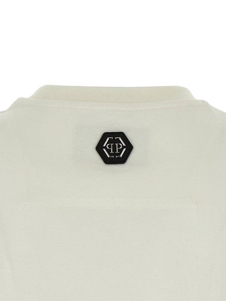 Philipp Plein Skull & Bones T-shirt - White | a310b7bc6f5e8a29fe20a9260f875f7ca50de54f