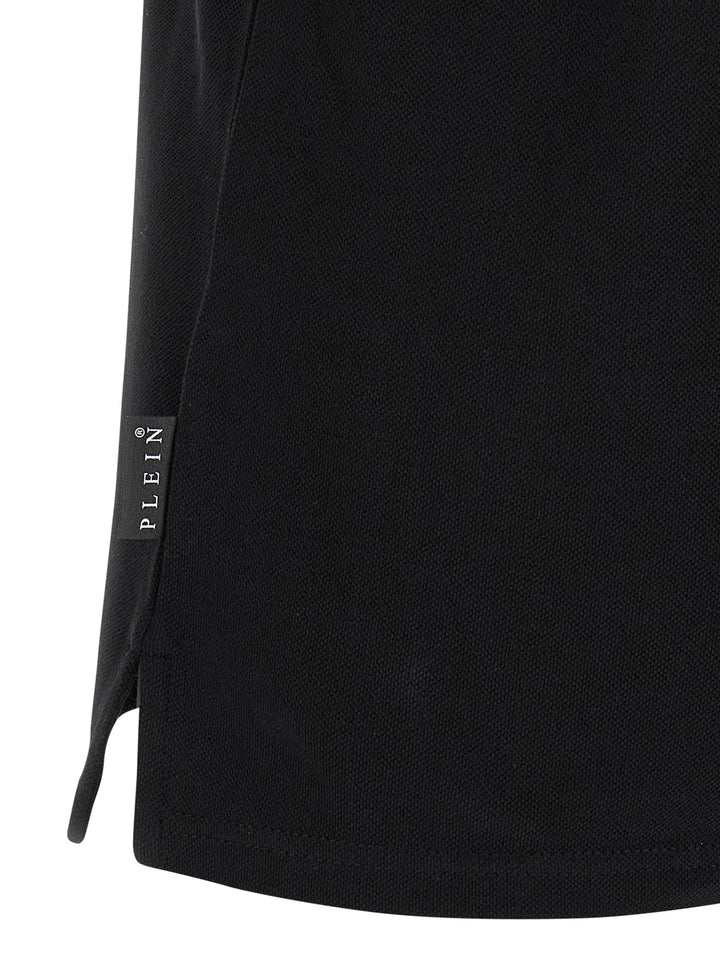 Philipp Plein Skull & Bones Polo - Black | fe0626ba83f7039b5beea52aae48fe6881f12bbf