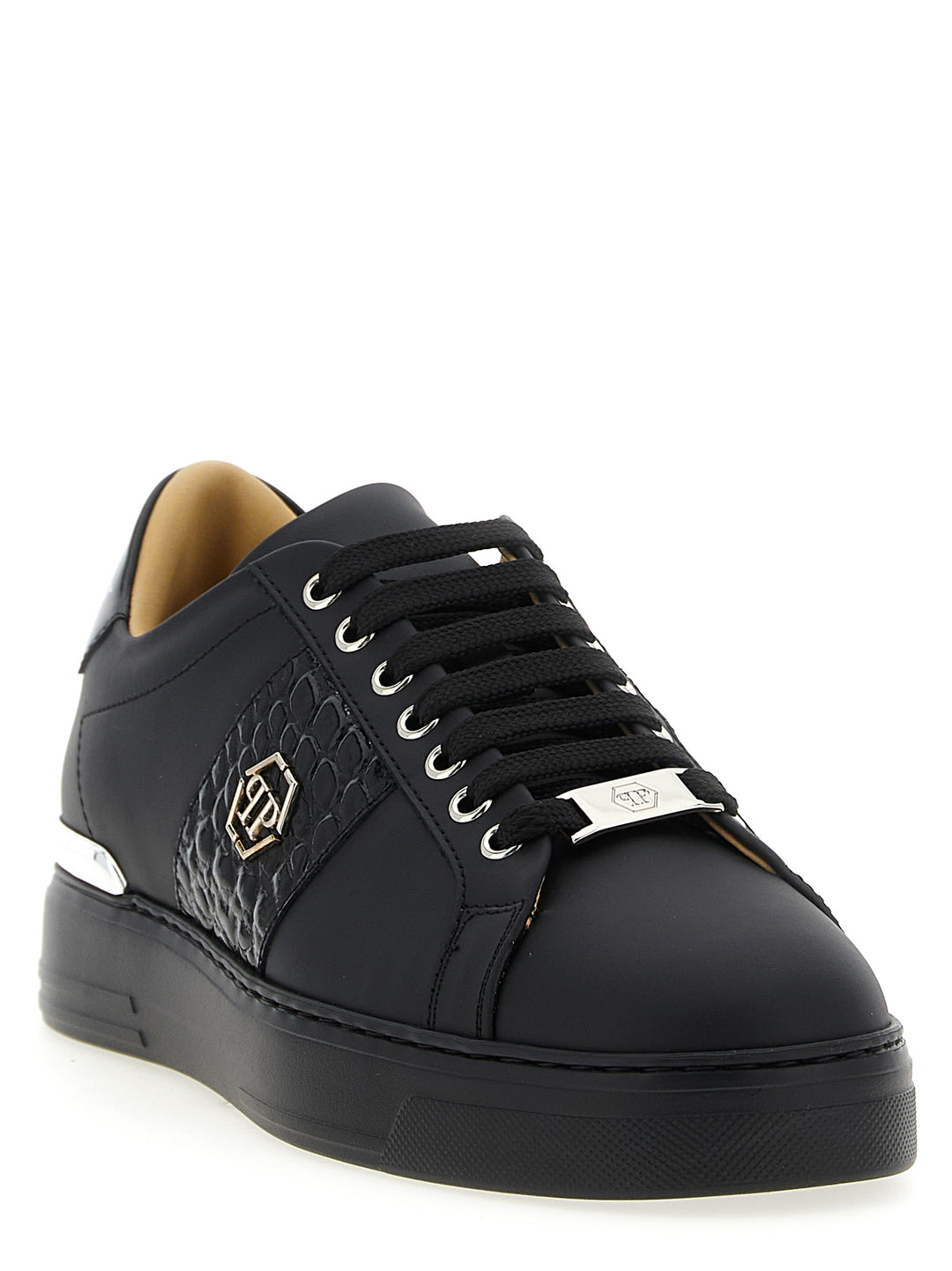 Philipp Plein Hexagon Sneakers - Black | 0deb20656038ce8102a27ec86aaec6d91a95d702