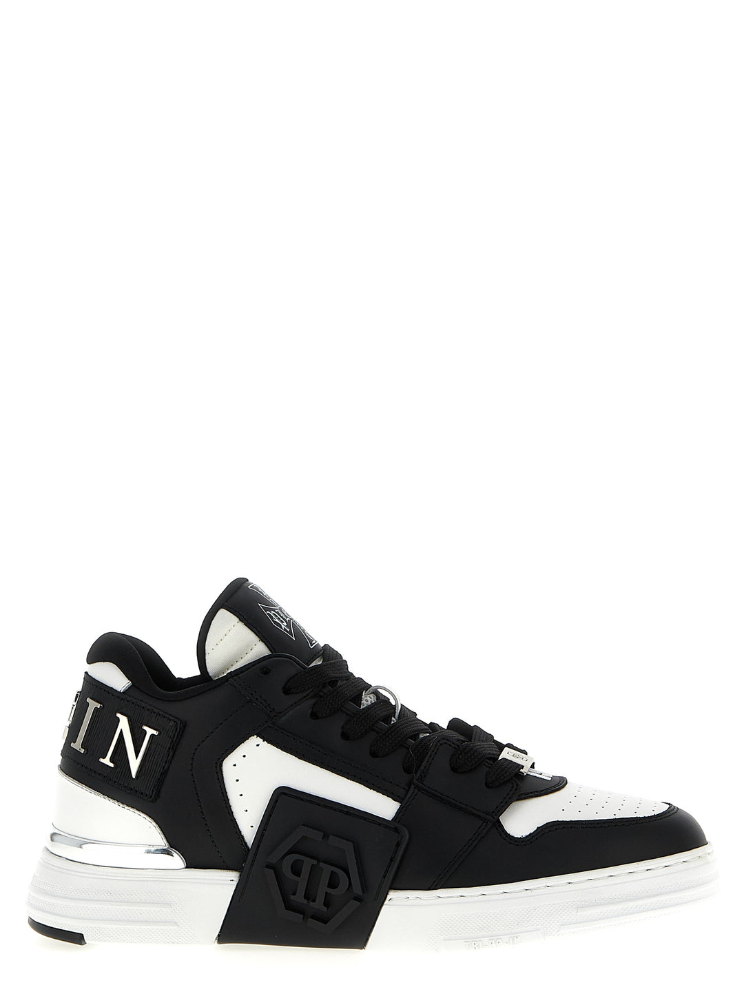 Philipp Plein Phantom Kicks Sneakers - White/Black | 22c5a539abff3169754c6d6f74d9ce49941046f7