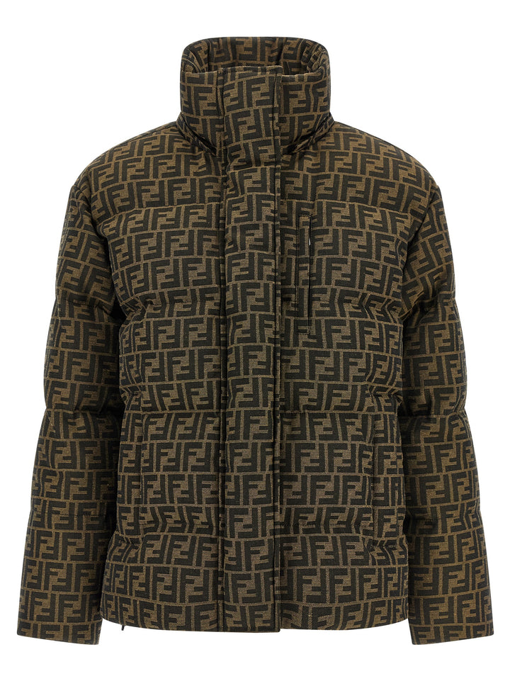 Fendi Ff Down Jacket Puffer Jackets - Brown | c324809c71bf7d1e031fc0bda8486d3b42dcad9d