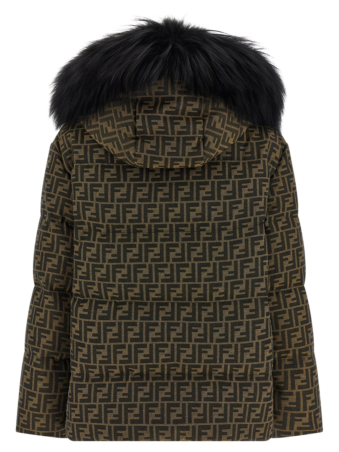 Fendi Ff Down Jacket Puffer Jackets - Brown | 410592604e10631179a6971c721e82732f306ff7