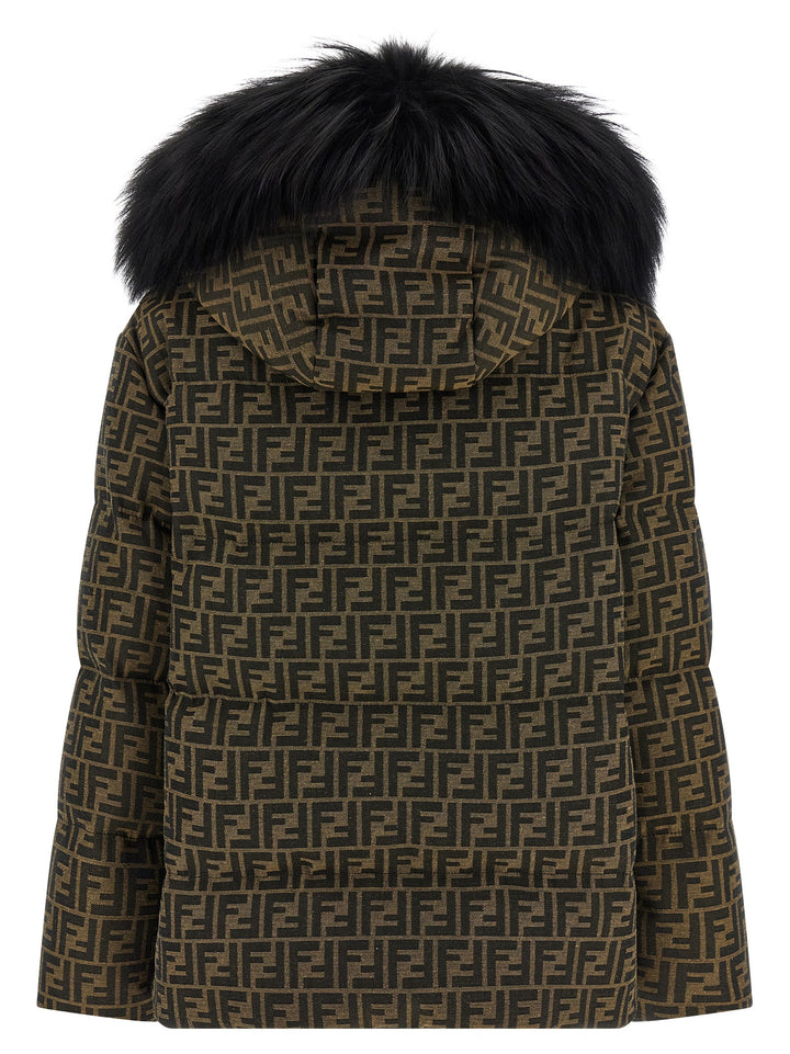 Fendi Ff Down Jacket Puffer Jackets - Brown | 410592604e10631179a6971c721e82732f306ff7
