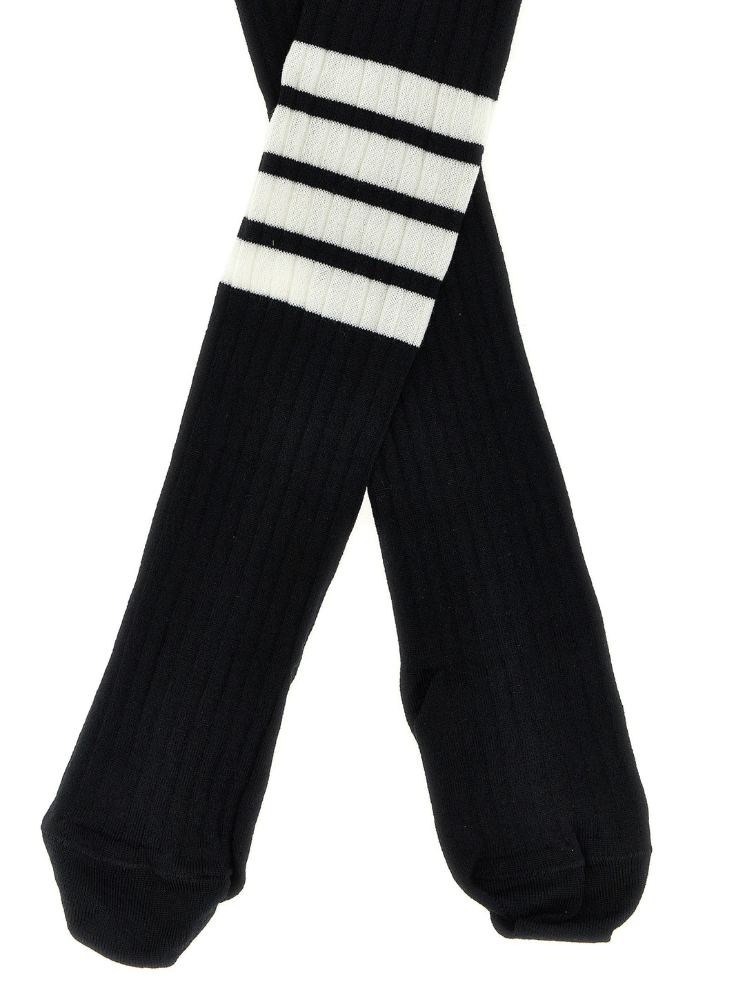 Thom Browne 4 Bar Socks - Black | 6865f4cad0ecfb3ad33bd7c02ed9f2b6f104441b