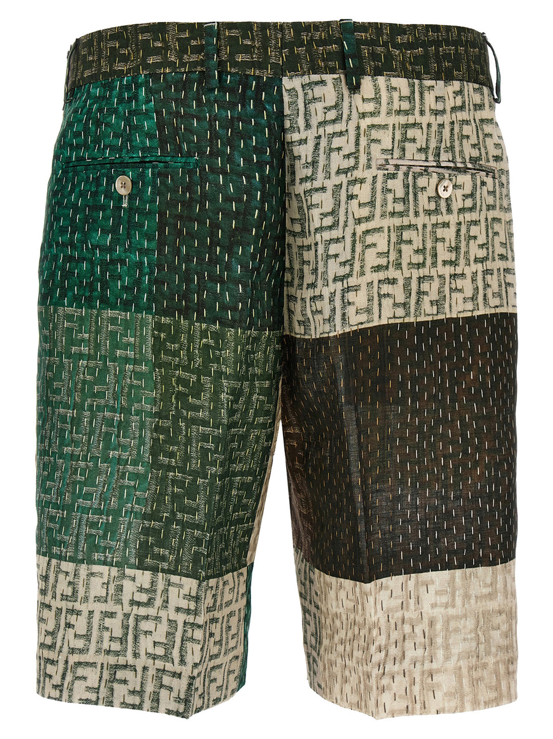 Fendi Patchwork Bermuda Shorts Bermuda and Short - Multicolor | ece9a3744d087a91ebc96b8df024614cb9c621fa