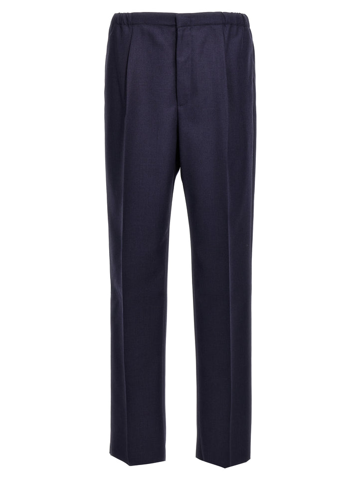 Wool Trousers Pants Blue