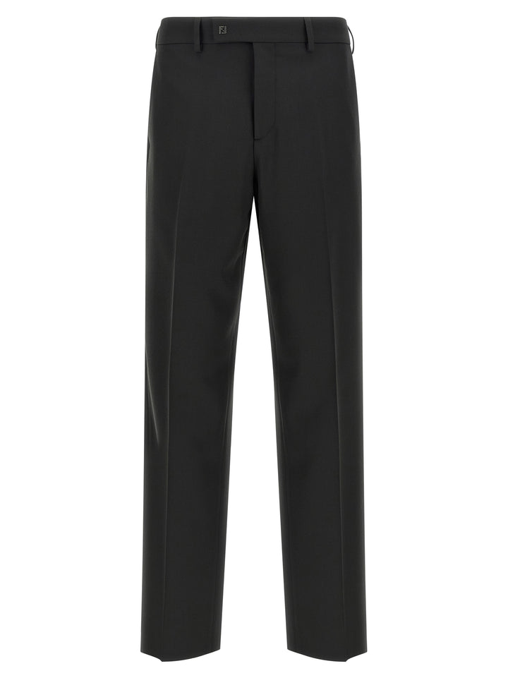 Fendi Gabardine Trousers Pants - Black | a792ed1f03056ace713d9c1a827eefb1ca877900
