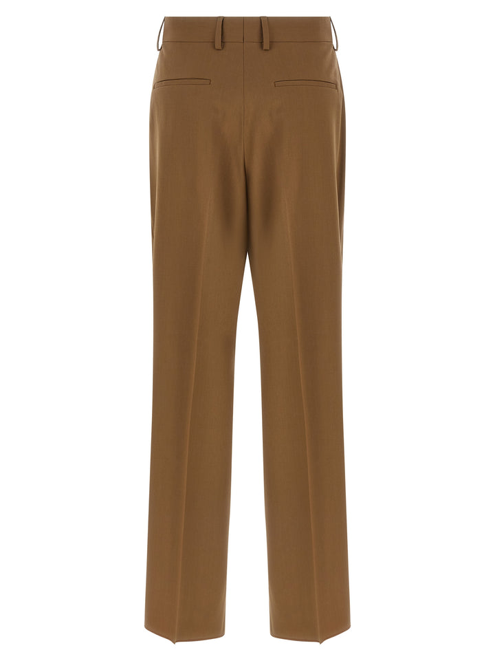 Fendi Gabardine Wool Trousers Pants - Brown | c86d7aa96d1307d022a9c6e2b88d3c9495f4dd8a