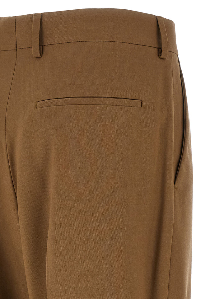 Fendi Gabardine Wool Trousers Pants - Brown | 61a65350e4dcf621c725ef97d47db952063ca2ac