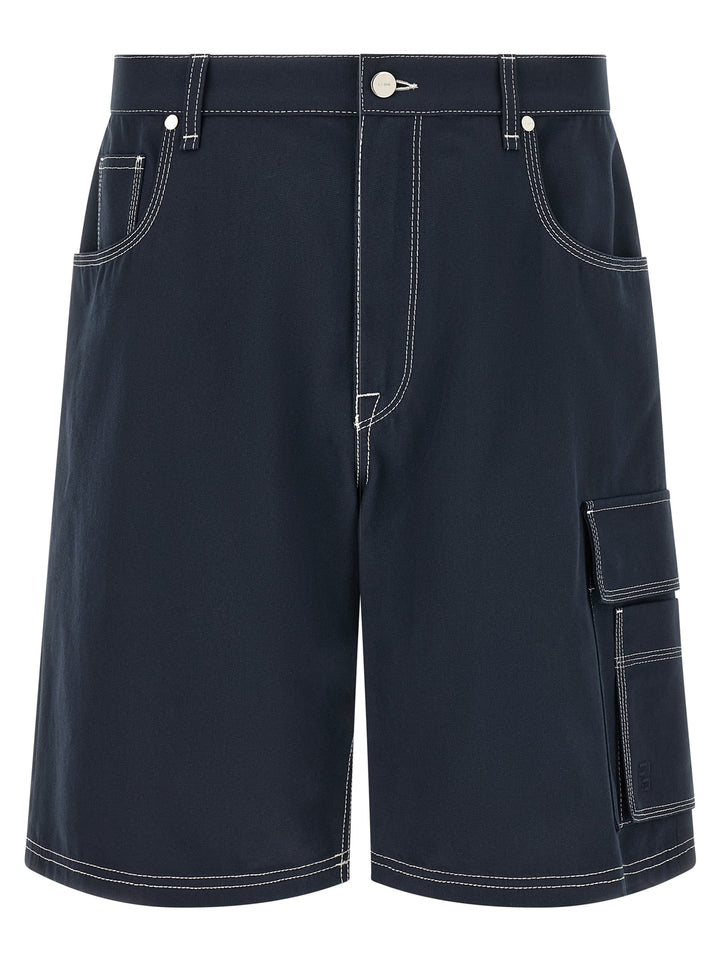 Fendi Bermuda Cargo Canvas Shorts Bermuda and Short - Blue | 46d7e4c6ce57f934f4f33f86916616a4eefbfd70