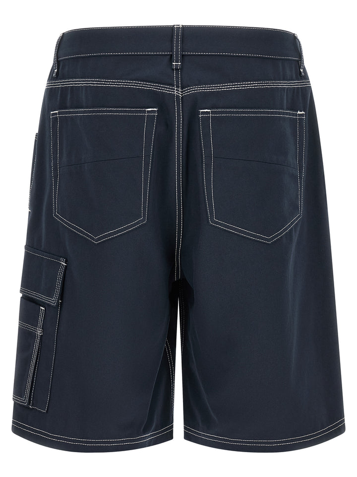 Fendi Bermuda Cargo Canvas Shorts Bermuda and Short - Blue | 3006f932fb99b93de8a0ddb7a4369f236543c35a