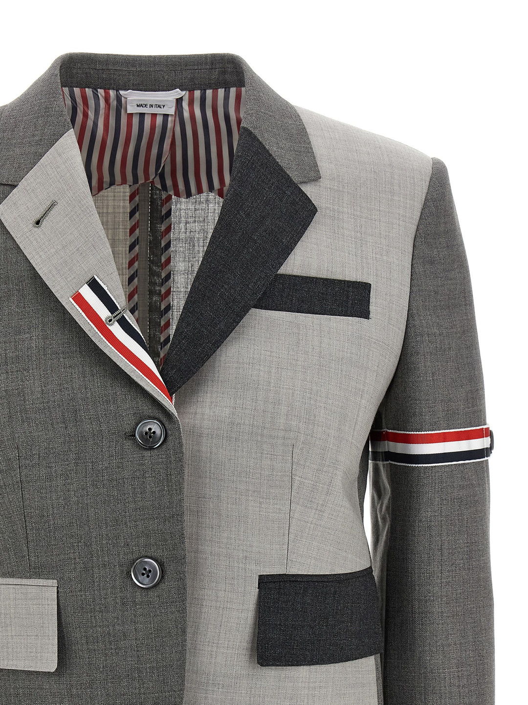 Thom Browne Fun-Mix BlazerS - Gray | 57f5a8cb40a358cdff397c2e366c54fb631a2118