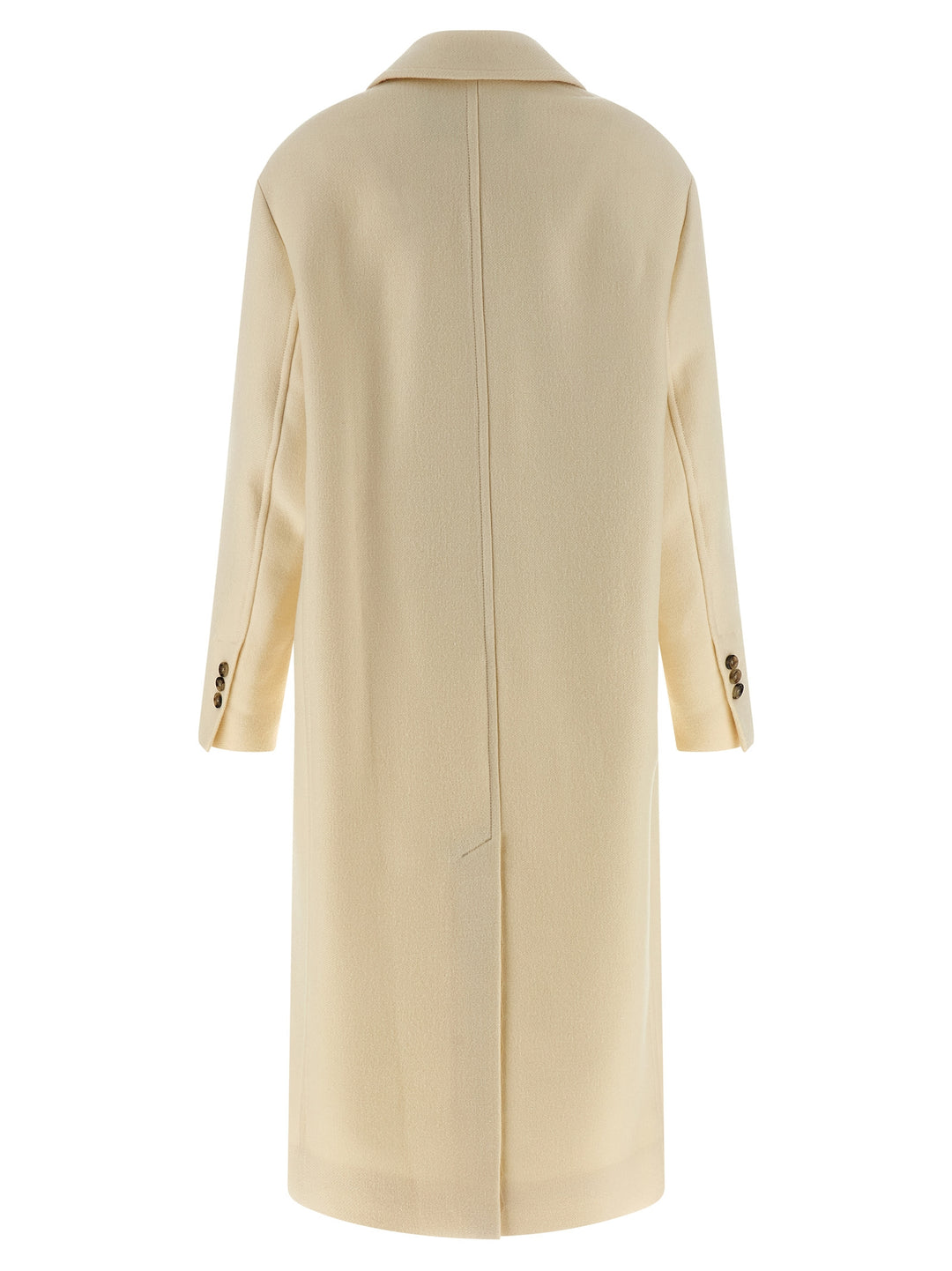 Ami Paris Double-Breasted Coat Coats and Trench Coats - White | f82a9ab146c876592591a48e2d7b86d670ecb23d