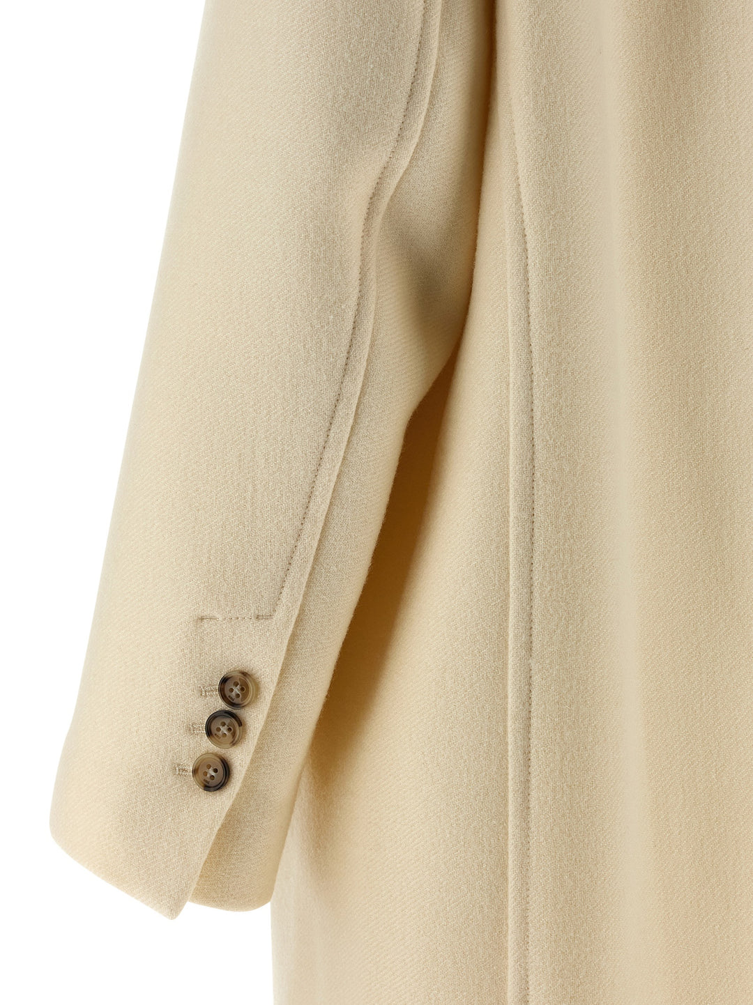 Ami Paris Double-Breasted Coat Coats and Trench Coats - White | 278c468a54526524fa0a35ac6bfef078859ae119