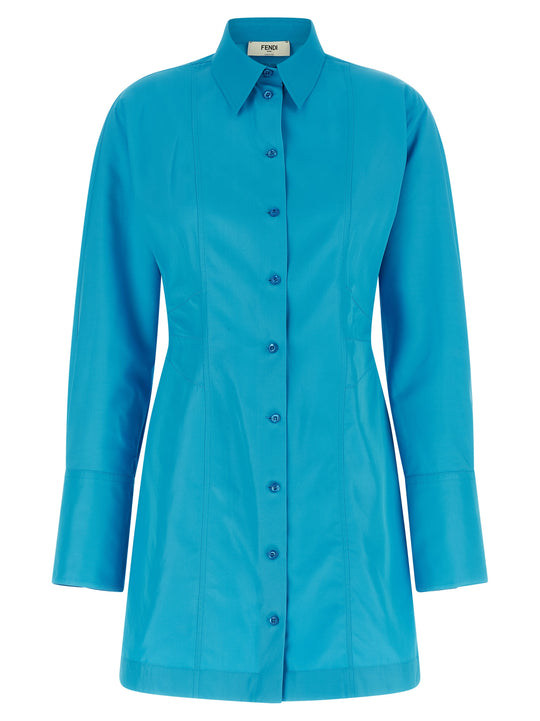 Viscose Techno Dress Dresses Light Blue