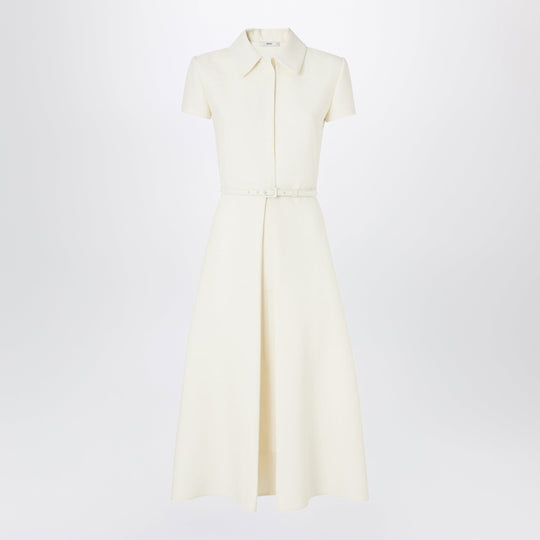 Ivory Wool And Silk Dress