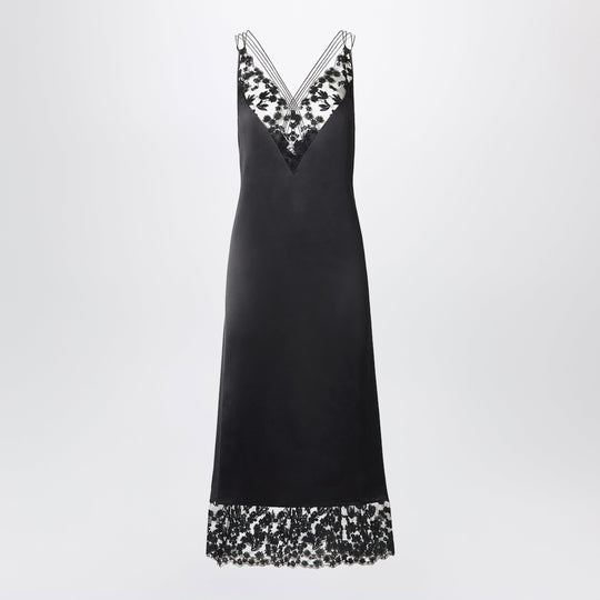 Black Silk And Lace Dress