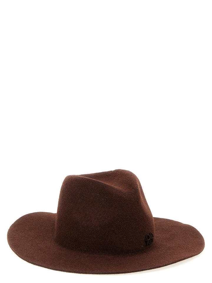 Ruslan Baginskiy Monogram-Embellished Fedora Hats - Brown | a5bf7c56ffdd08cfacd5bd4f187b055c0bbac56f