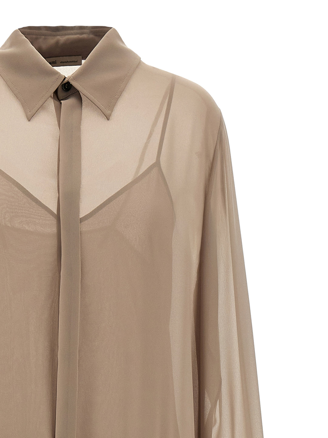 Ami Paris Pleated Midi Dresses - Beige | e42e9e5973fcb68fec8eef8f2a670dd9ac255cda