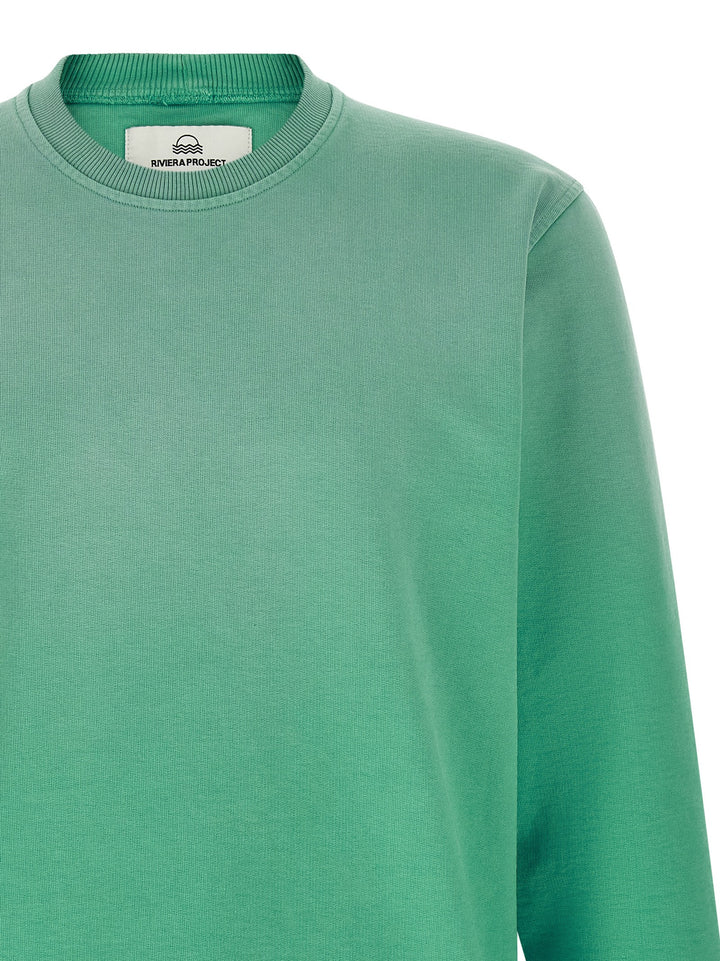Riviera Project Cotton Sweatshirt - Green | d333b828c9355fabc98a5ab6dad6cfb96b31505f