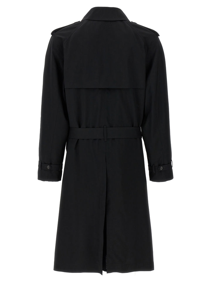 Fendi Wool Trench Coat Coats and Trench Coats - Black | da5d8d930454b06307fb24193bba7172f8d3c90f