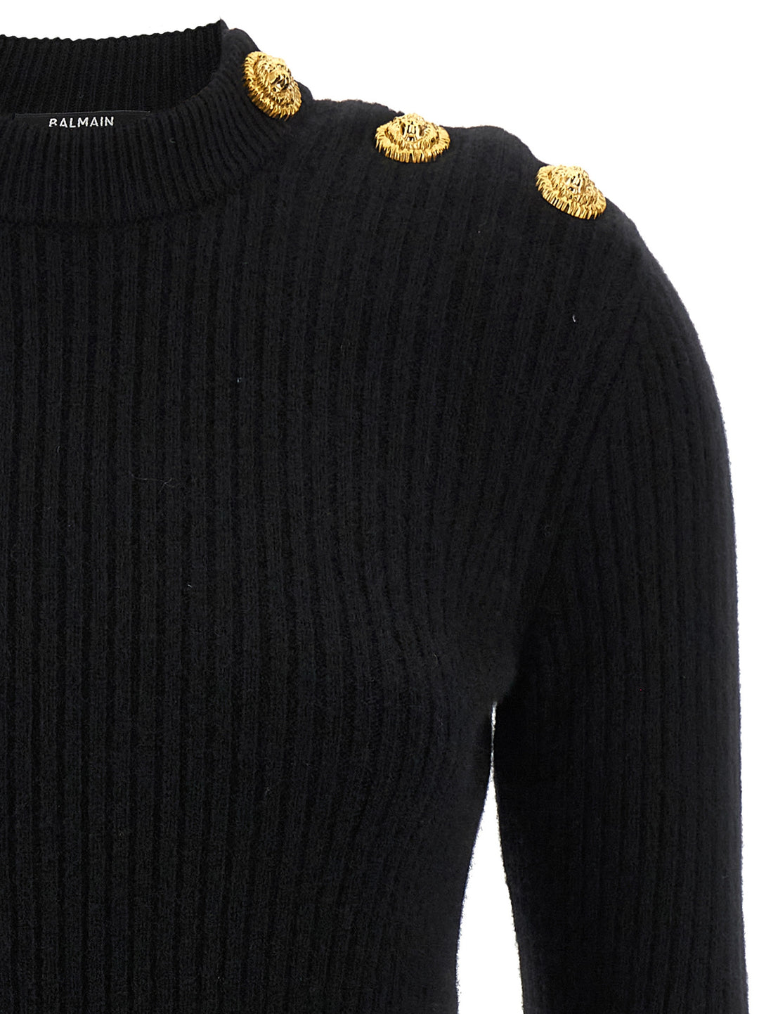Balmain Ribbed Sweater Sweaters and Cardigans - Black | f9d337aa8531d52c5d17d3a8bb438d47091b1db0
