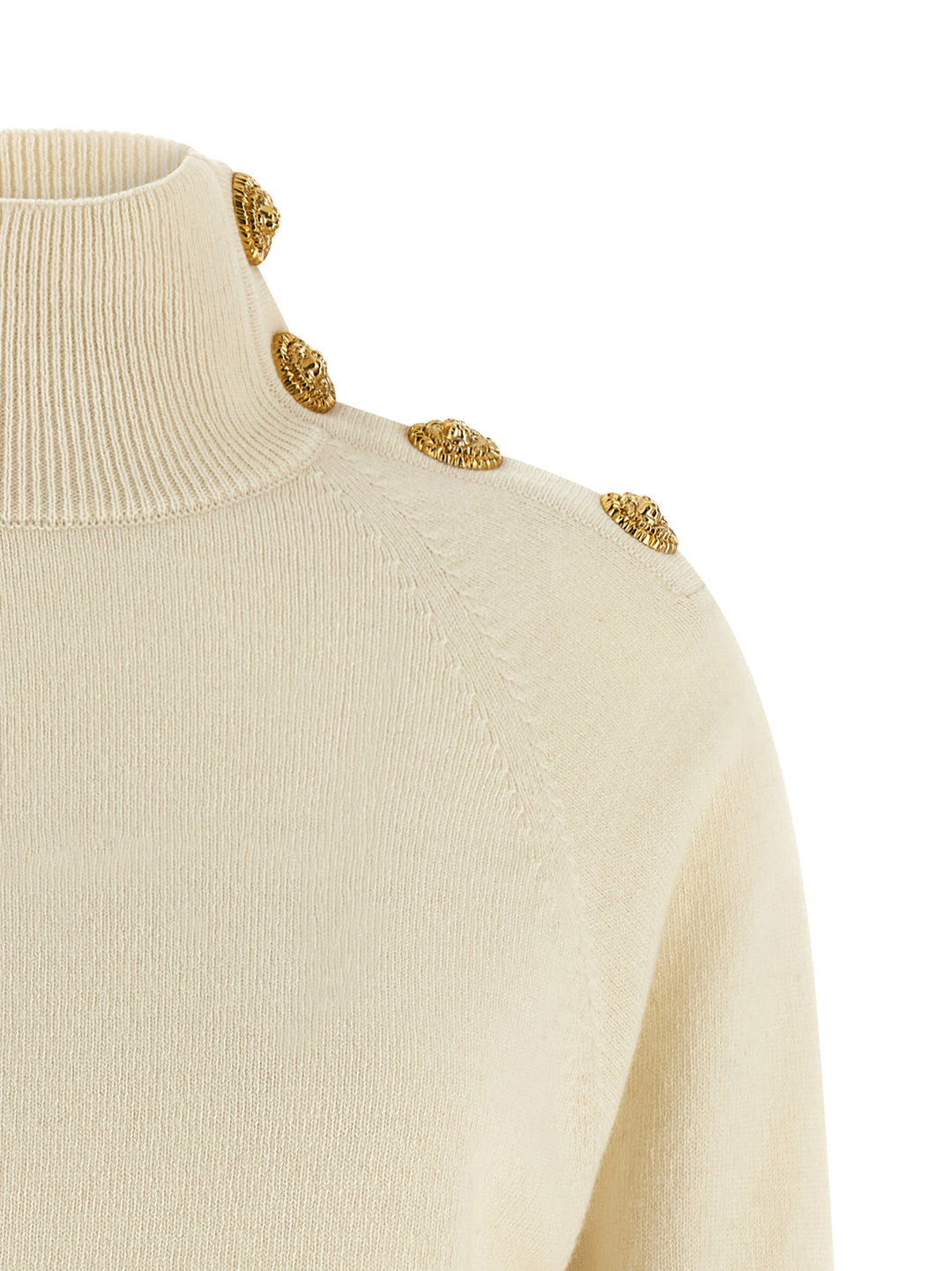 Balmain Cashmere Wool Sweater Sweaters and Cardigans - White | 29034e9e7a2ebe46b079f147455de5734eb34845