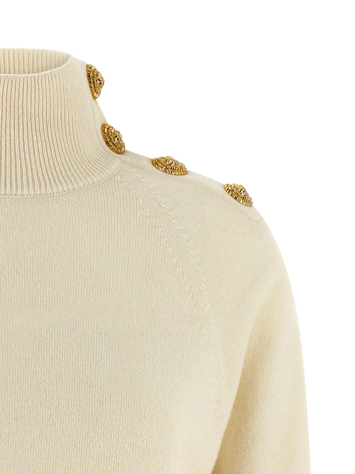 Balmain Cashmere Wool Sweater Sweaters and Cardigans - White | 29034e9e7a2ebe46b079f147455de5734eb34845