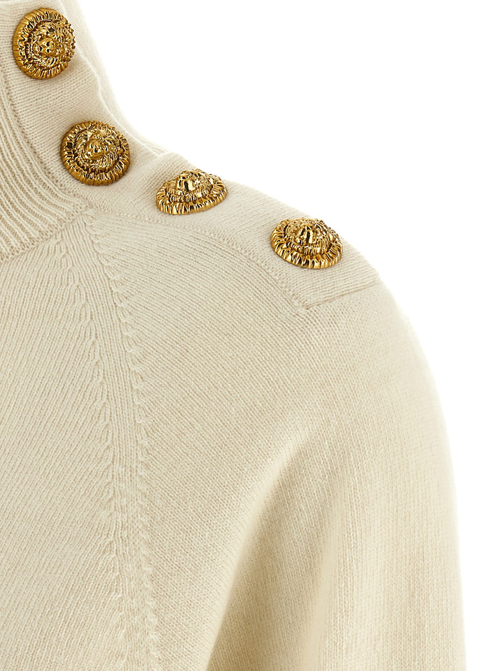 Balmain Cashmere Wool Sweater Sweaters and Cardigans - White | 4c5fe920317bb92599e70287194bc745aa78c761