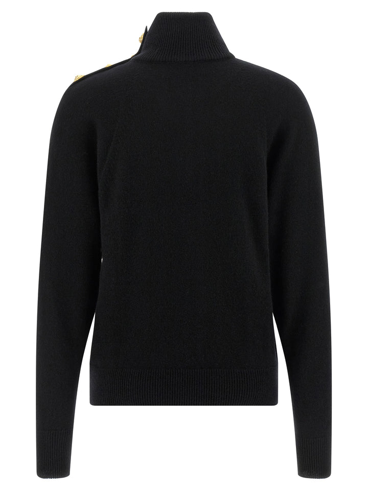 Balmain Cashmere Wool Sweater Sweaters and Cardigans - Black | 1ca01fc3129db16b7ac6d1bb95558f7e1753f2b5