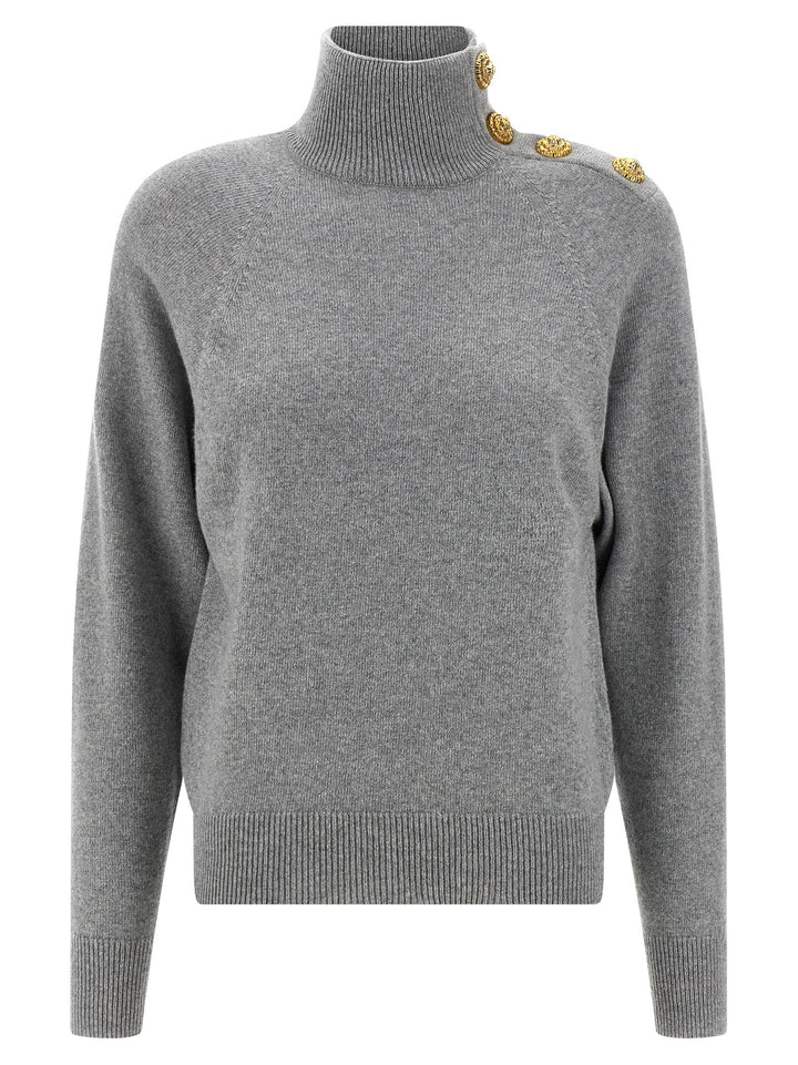 Balmain Cashmere Wool Sweater Sweaters and Cardigans - Gray | e4cda5dfd59fde62ba42cf2d5198bc08573eb564