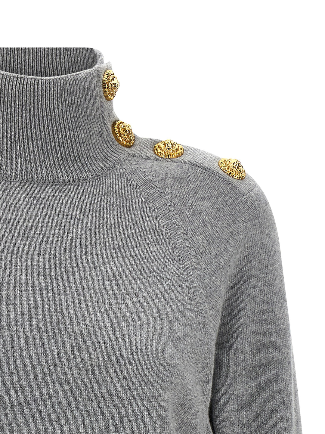 Balmain Cashmere Wool Sweater Sweaters and Cardigans - Gray | bcaa6c80fe2e8c7586c3816e665c60225a0f53f0