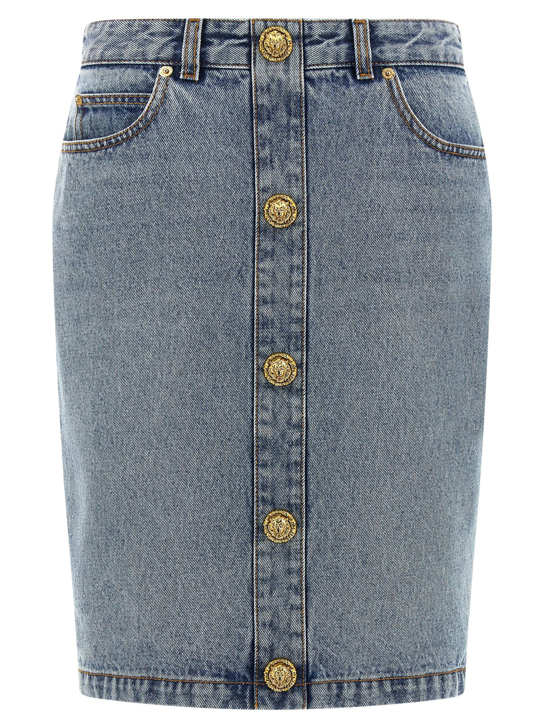 Balmain Denim Skirt Skirts - Light Blue | f1f2262ff0b0339e0fe9ea47999267e622ffee06
