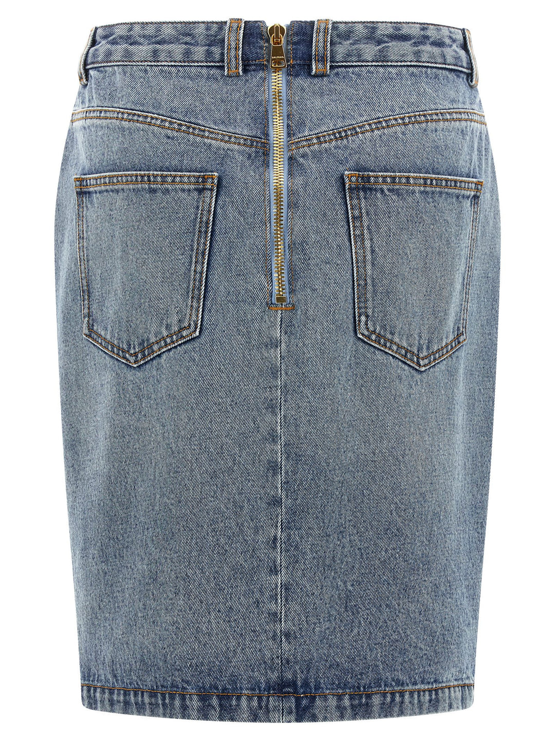 Balmain Denim Skirt Skirts - Light Blue | c932168e0d2a684efdb39e1691152c8e08a62c23