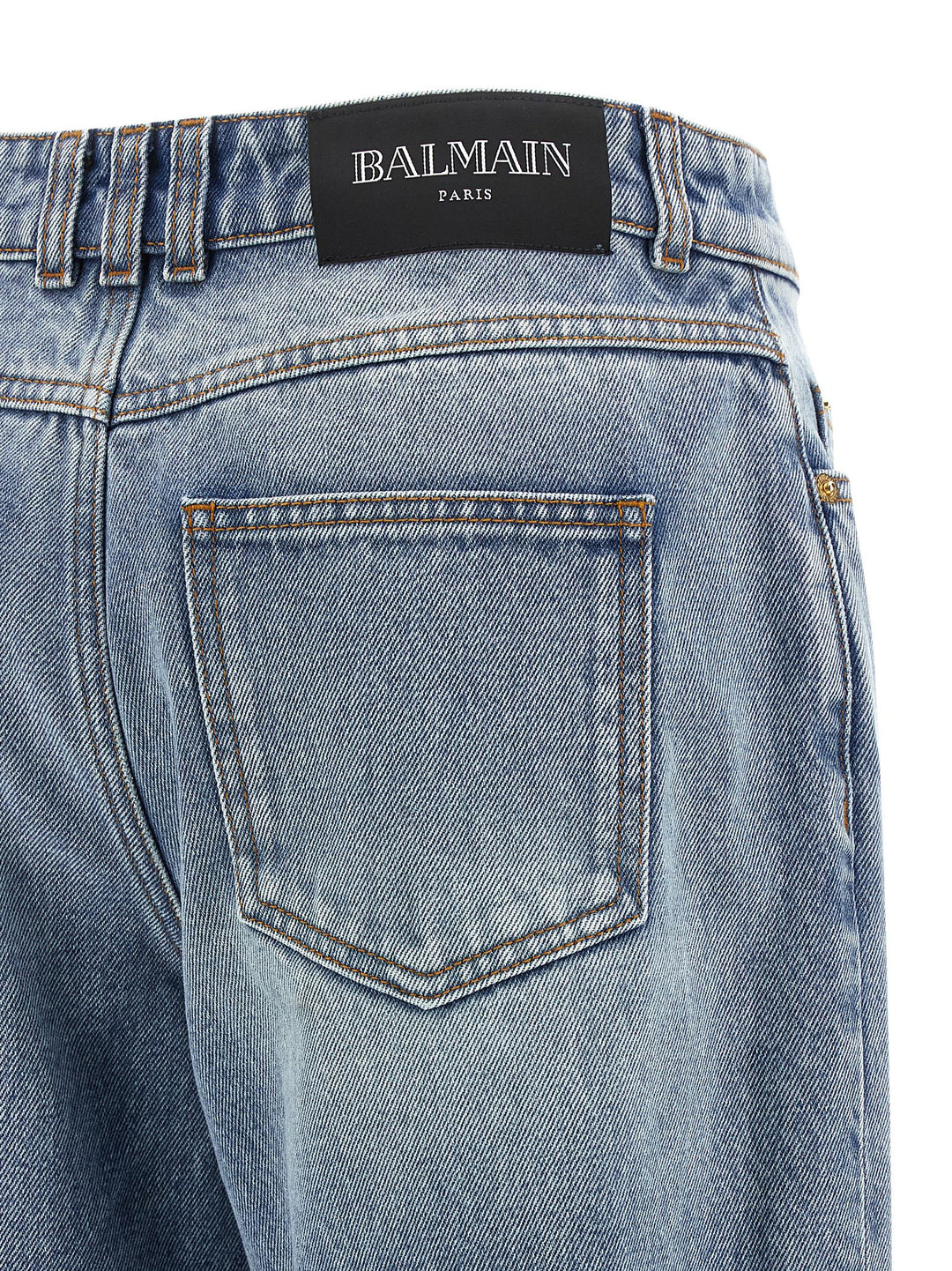 Balmain Straight Leg Jeans - Light Blue | 8abfd081c2f856b1bd020354185ffbb11cfc66fe