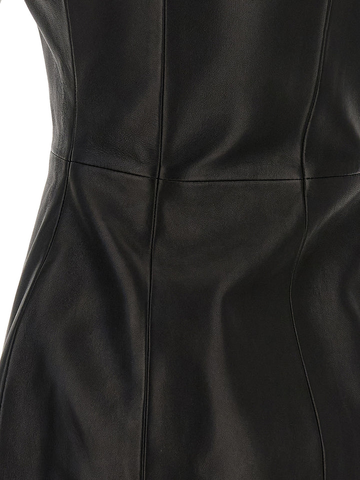 Balmain Maxi Zip Leather Dress Dresses - Black | a867d1c33060e202abbed9a6899f2cf159239e42