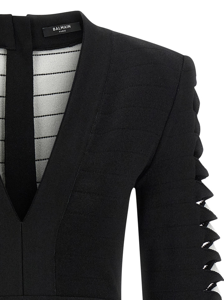 Balmain Cut-Out Dress Dresses - Black | 06a7f1ae09e94641f9598de0fdf5e156ddde6bcb