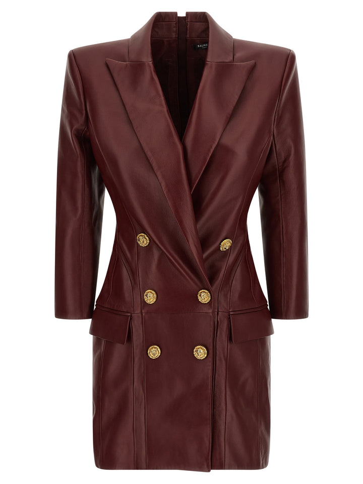 Balmain Blazer Dress Dresses - Bordeaux | b6bf7b3cdad2ba9031788ca4ea3c34f9bbc9521a
