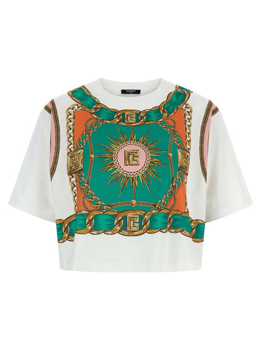 Balmain Foulard T-Shirt Multicolor