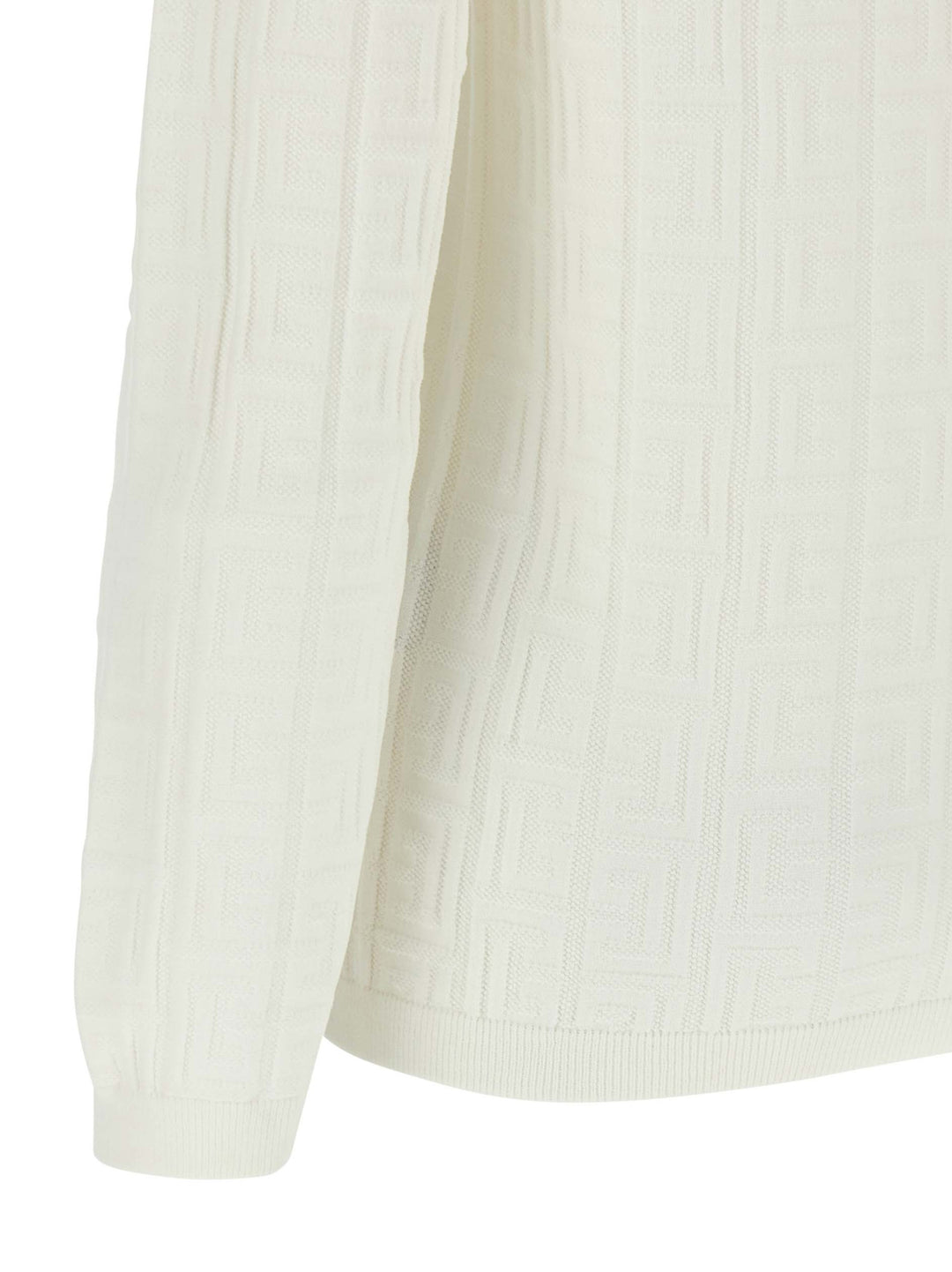 Balmain Maxi Shoulder Top Sweaters and Cardigans - White | 8a95ac8fddea24f2990514be58ac89dc1058fc6d